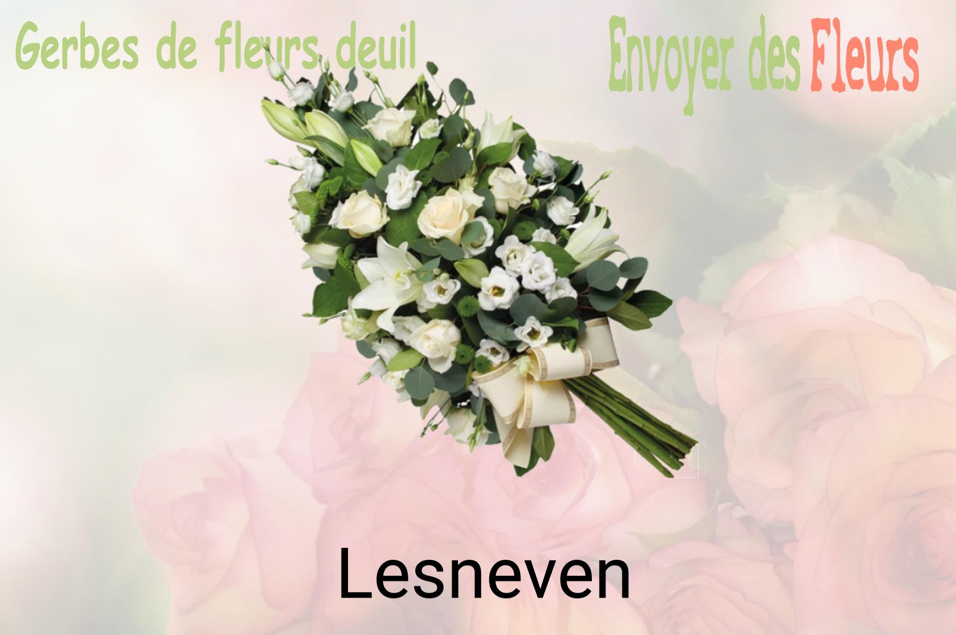 Gerbe de fleurs de deuil livrée à Lesneven